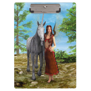 Porte-bloc Fée et licorne