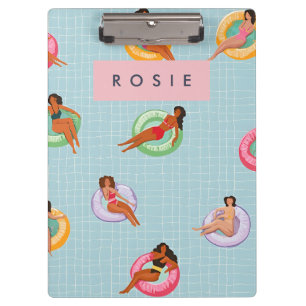 Porte-bloc Femmes d'été personnalisées se relaxer sur les cha