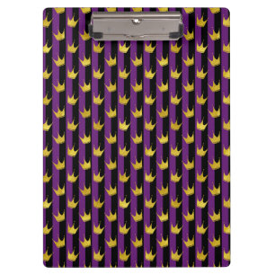 Porte-bloc Fête Mardi Gras de rayures verticales violettes do