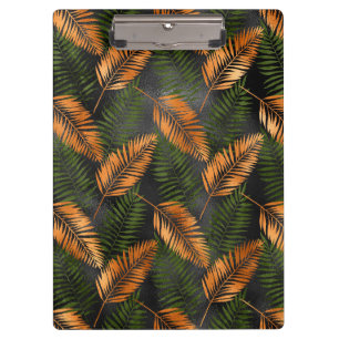 Porte-bloc Feuille de palmier marron cuivre noir Glam Tropica