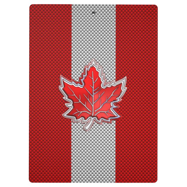 Porte-bloc Feuille d'érable rouge canadienne sur papier à fib (Dos)