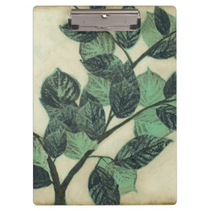 Porte-bloc Feuille et branches sur l'arrière - plan crème