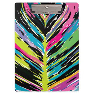 Porte-bloc Feuille tropicale Abstraite vibrante multicolore