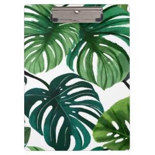 Porte-bloc Feuilles Monstera Aquarelle moderne simple