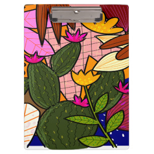 Porte-bloc feuilles tropicaux Abstraits et fleurs