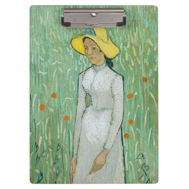 Porte-bloc Fille en blanc par Vincent van Gogh (Devant)