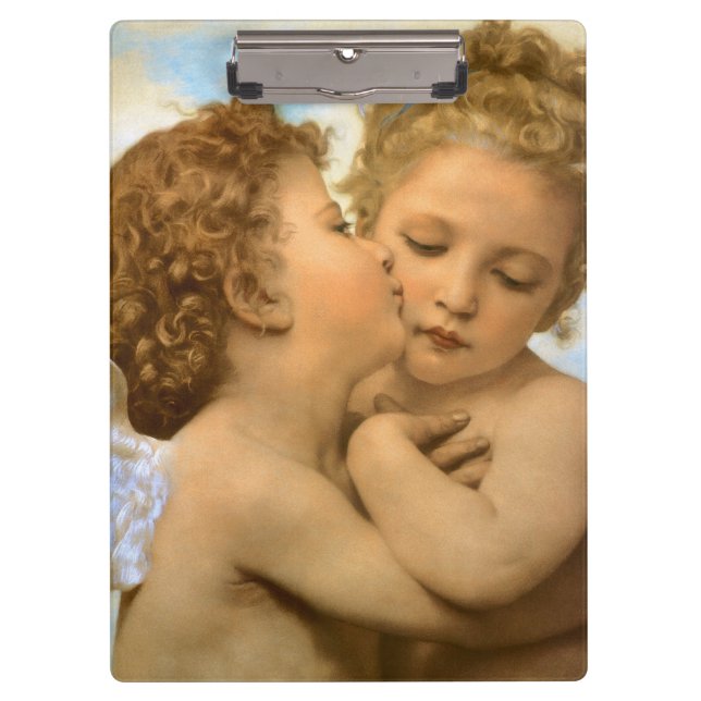 Porte-bloc First Kiss (détail d'ange) par Bouguereau (Devant)