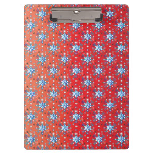 Porte-bloc Flacon de Noël rouge et bleu Abstrait