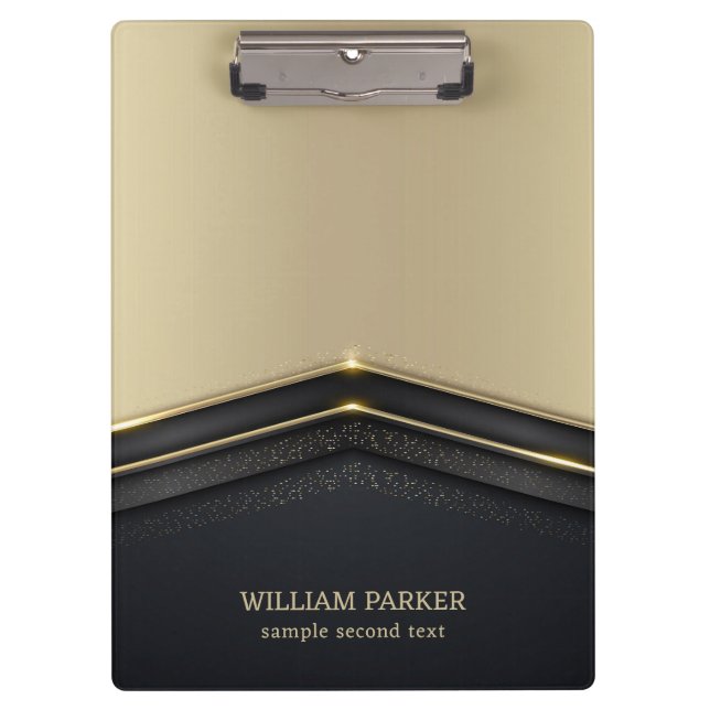 Porte-bloc Flèche beige et or noir (Devant)