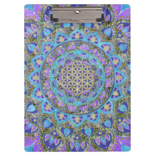 Porte-bloc Fleur de Vie - Mandala Style Inde 2