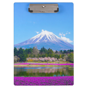 Porte-bloc Fleur rose du lac Fuji