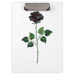 Porte-bloc Fleur rose noire