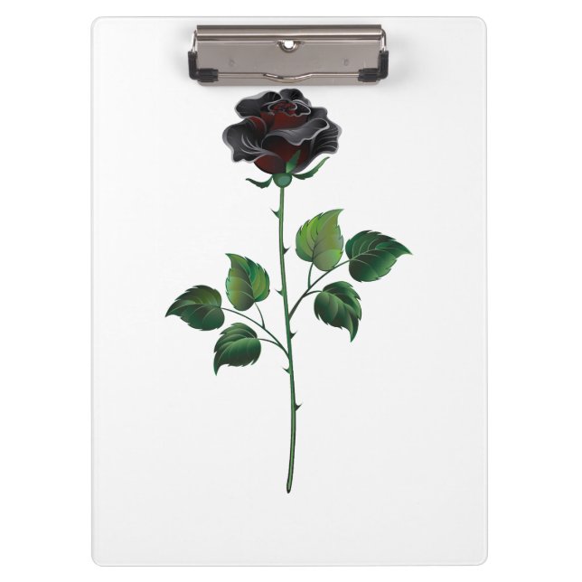 Porte-bloc Fleur rose noire (Devant)