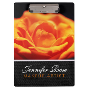 Porte-bloc Fleur rose orange
