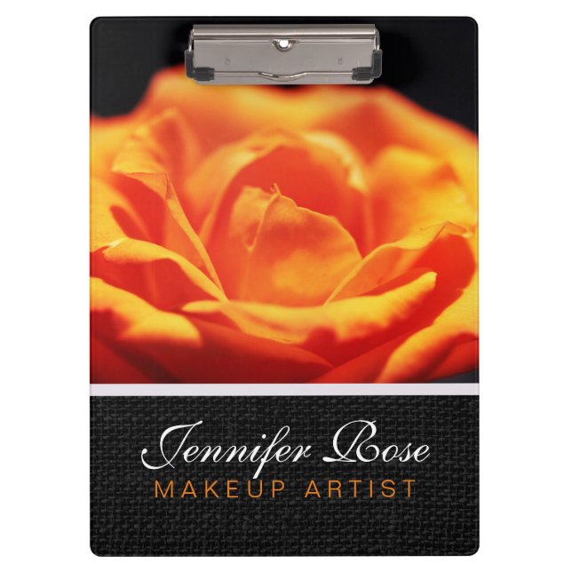 Porte-bloc Fleur rose orange (Devant)