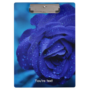 Porte-bloc Fleur unique de rose de bleu