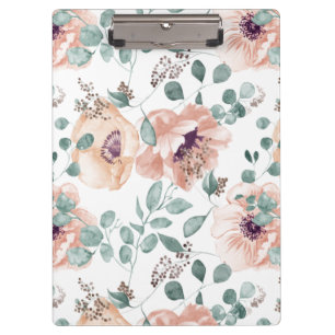 Porte-bloc Fleurs Aquarelles Chic Blush