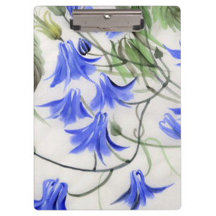 Porte-bloc Fleurs bleues
