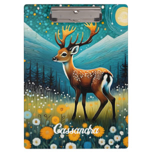Porte-bloc Fleurs de cerfs mignons Imaginaire de prairie