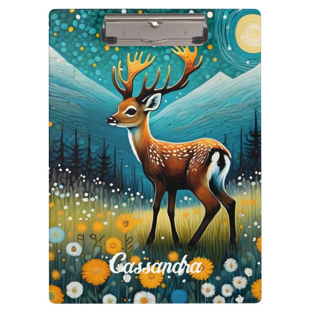 Porte-bloc Fleurs de cerfs mignons Imaginaire de prairie (Devant)