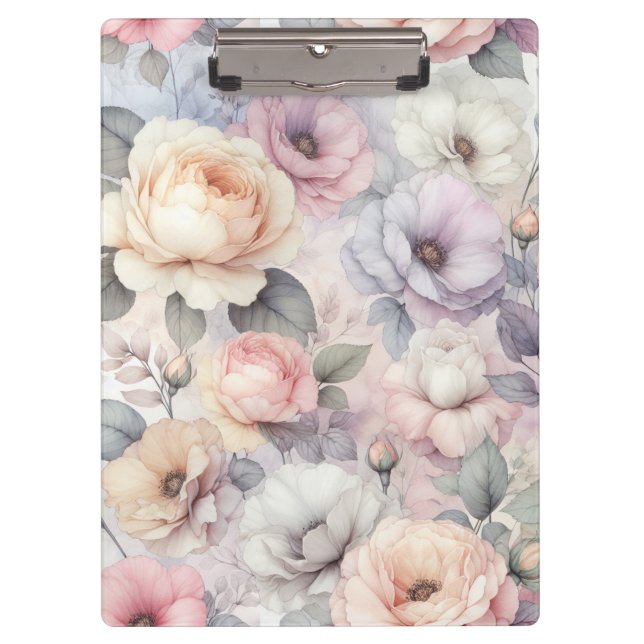 Porte-bloc Fleurs de rose élégantes (Devant)