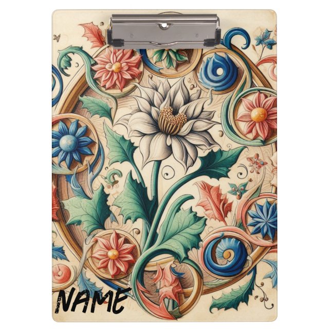 Porte-bloc Fleurs éthériques en Harmonie (Devant)