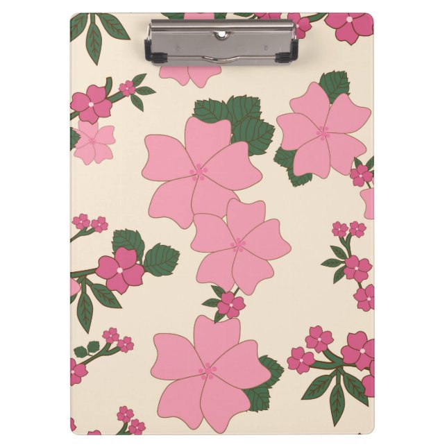 Porte-bloc Fleurs Roses, Motif Floral, Motif De Fleurs (Devant)