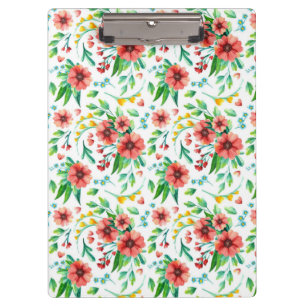 Porte-bloc Fleurs roses peintes à la main Motif Floral-23498
