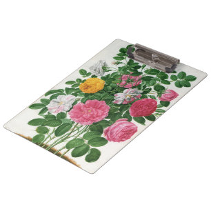 Porte-bloc Fleurs vintage en fleurs, roses de jardin de print