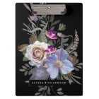 Floral déprimé foncé sur le noir