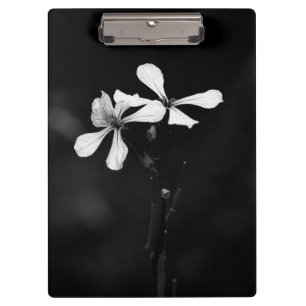 Porte-bloc floral noir et blanc minimal