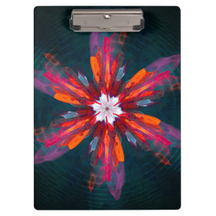 Porte-bloc Flore Mandala Flowers Orange Red Blue Abstract