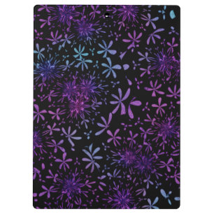 Porte-bloc Flores pourpres de l'Aqua Retro