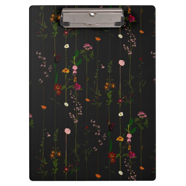 Porte-bloc Fond floral - Sombre (Devant)