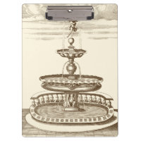 Fontaine de cour avec chérub ornemental