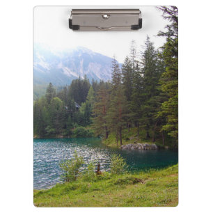 Porte-bloc Forêt alpine pittoresque et lac Photo
