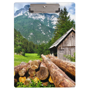 Porte-bloc Forêt du camp de bûcherons à cheval