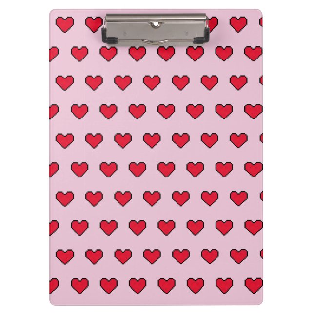 Porte-bloc Forme de coeur mignonne pixélisée (Devant)