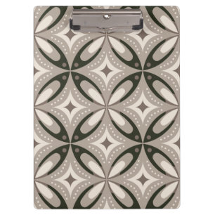 Porte-bloc Formes circulaires rétro beige et marron
