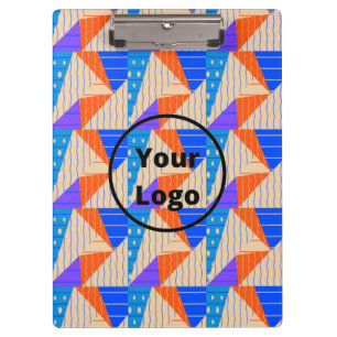 Porte-bloc Formes colorées rétro sur marron