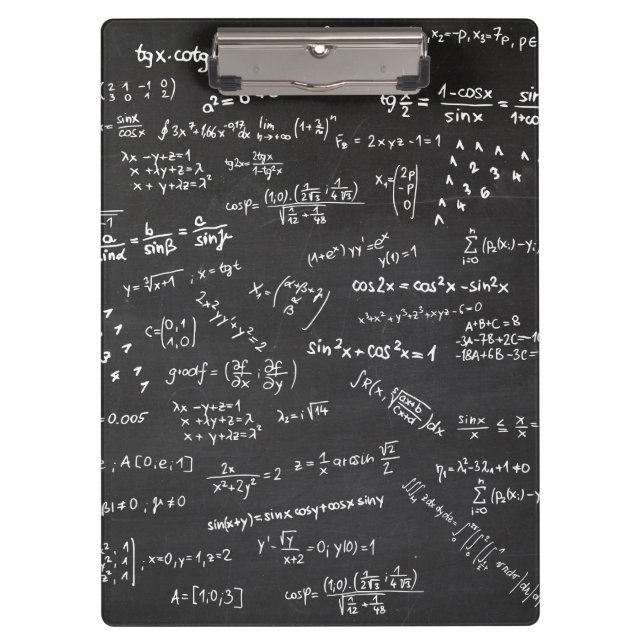 Porte-bloc Formules Mathématiques Sur Un Tableau Noir (Devant)