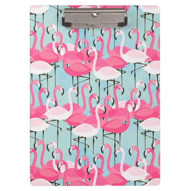 Porte-bloc Foule rose et blanche des Flamants roses (Devant)