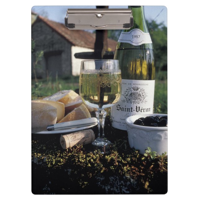 Porte-bloc France, Bourgogne, Chablis. Vin local et (Devant)