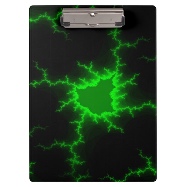 Porte-bloc Frappes de foudre verte Alien en Pitch noir (Devant)