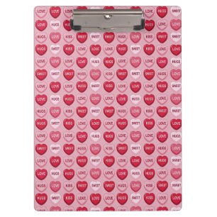 Porte-bloc friandises colorées motif de coeur pour la Saint-V