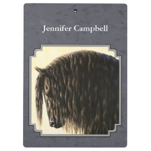Porte-bloc Friesian Horse Dark Slate Grey