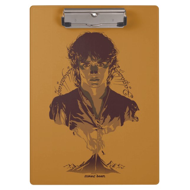 Porte-bloc FRODO™ MOUNT DOOM™ Tengwar Inscription Graphic (Devant)