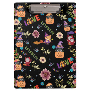 Porte-bloc Fun Casquette violet Catoween, mignon Citrouille o