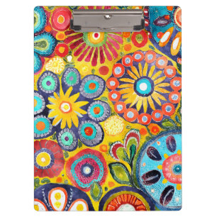 Porte-bloc Fun Hippie à motif de fleur