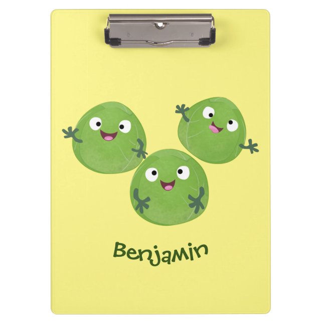 Porte-bloc Funny Brussels sprouts légumes caricature (Devant)